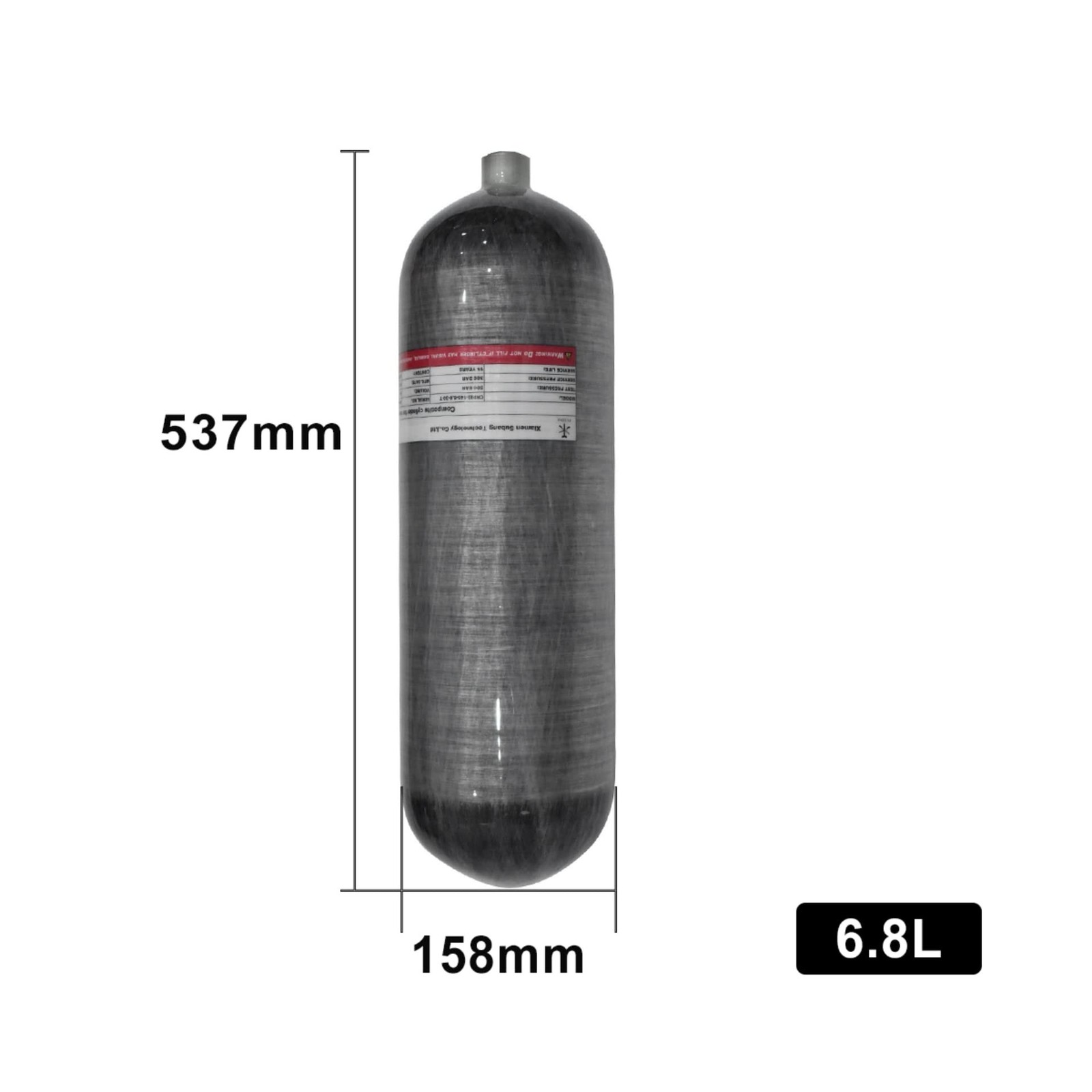 TUXING 4500Psi Carbon Fiber Scuba Tank(NOT DOT)6.8L 414Cu in 6800CC High Pres…