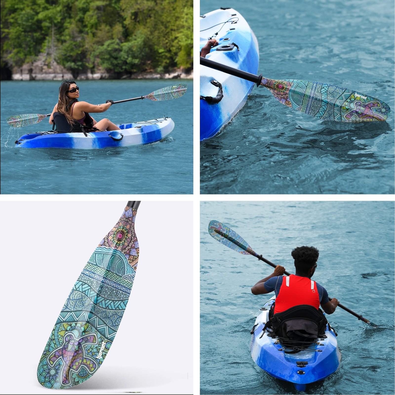 Hornet Watersports Fiberglass Kayak Paddle for Adults- Ideal for Touring, Fis…