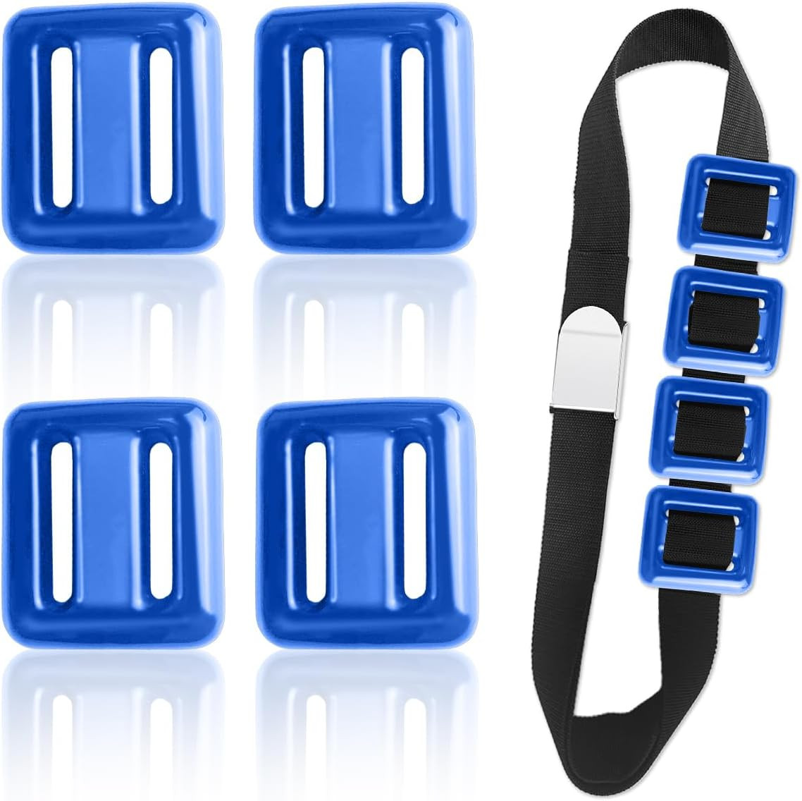 4 PCS Diving Weights, Blue Coated Diving Weight Block, Diving Weight Block with