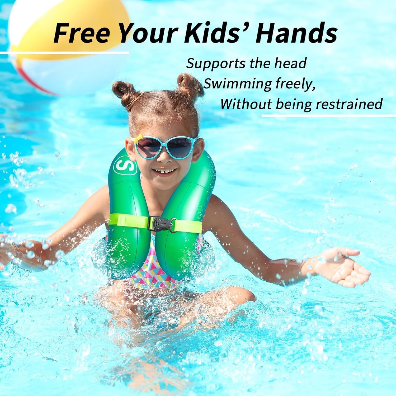 Inflatable Swim Vest for Teens & Adults – Lightweight Buoyancy Aid in Green-l