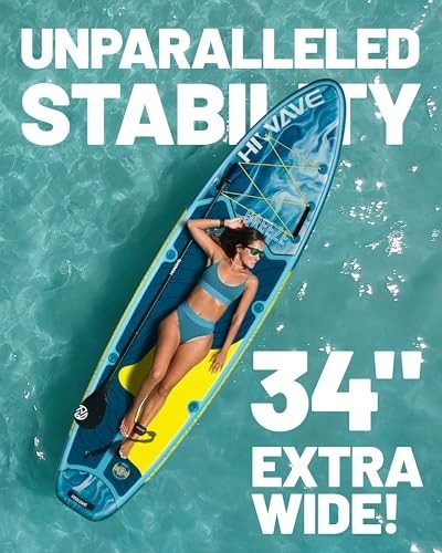 Inflatable Stand Up Paddle Board 11ft 34in 6in 420lb Capacity with Pump and