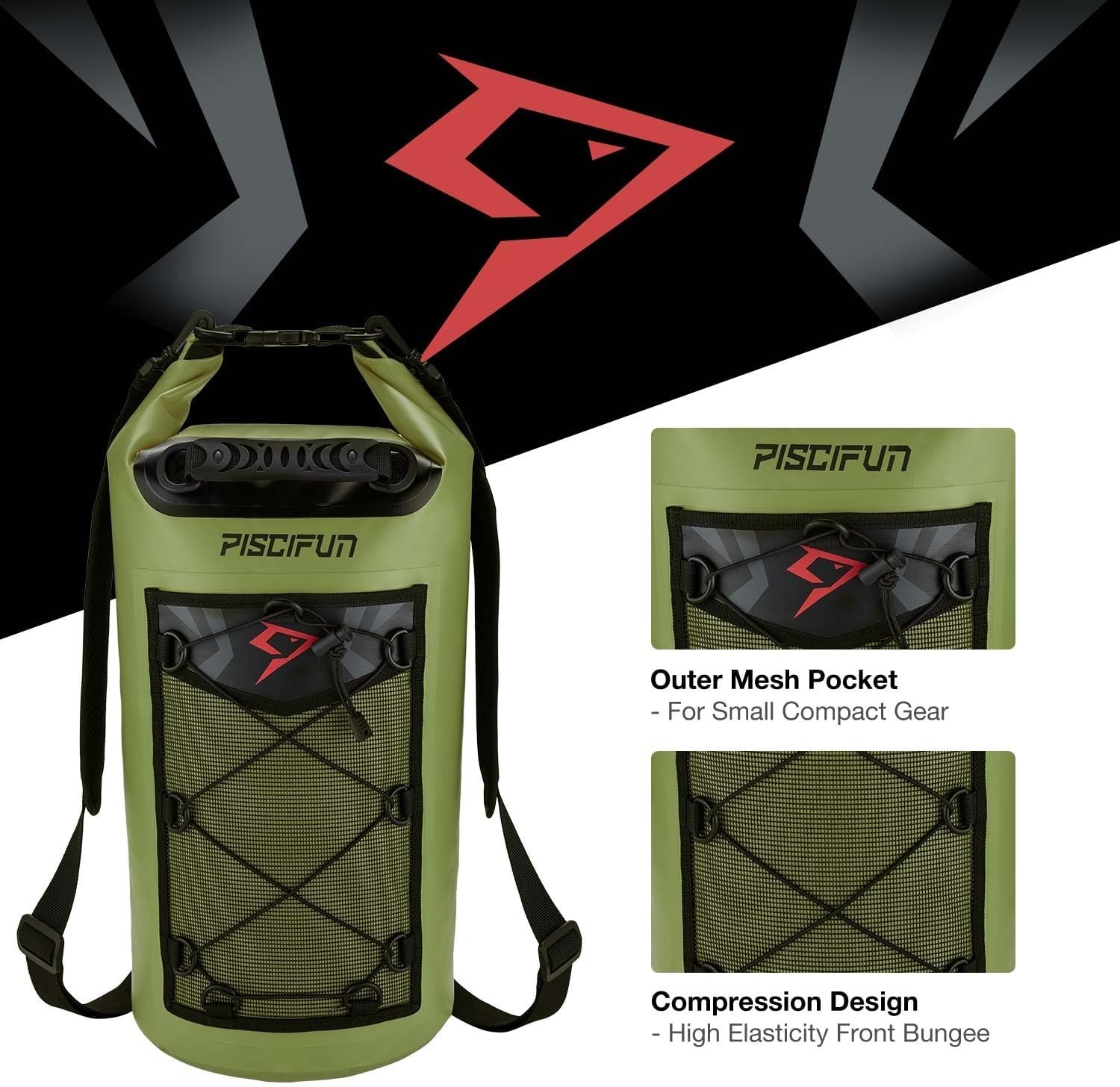 Dry Bag, Waterproof Floating Backpack 10L/20L/30L/40L with Waterproof Phone Case