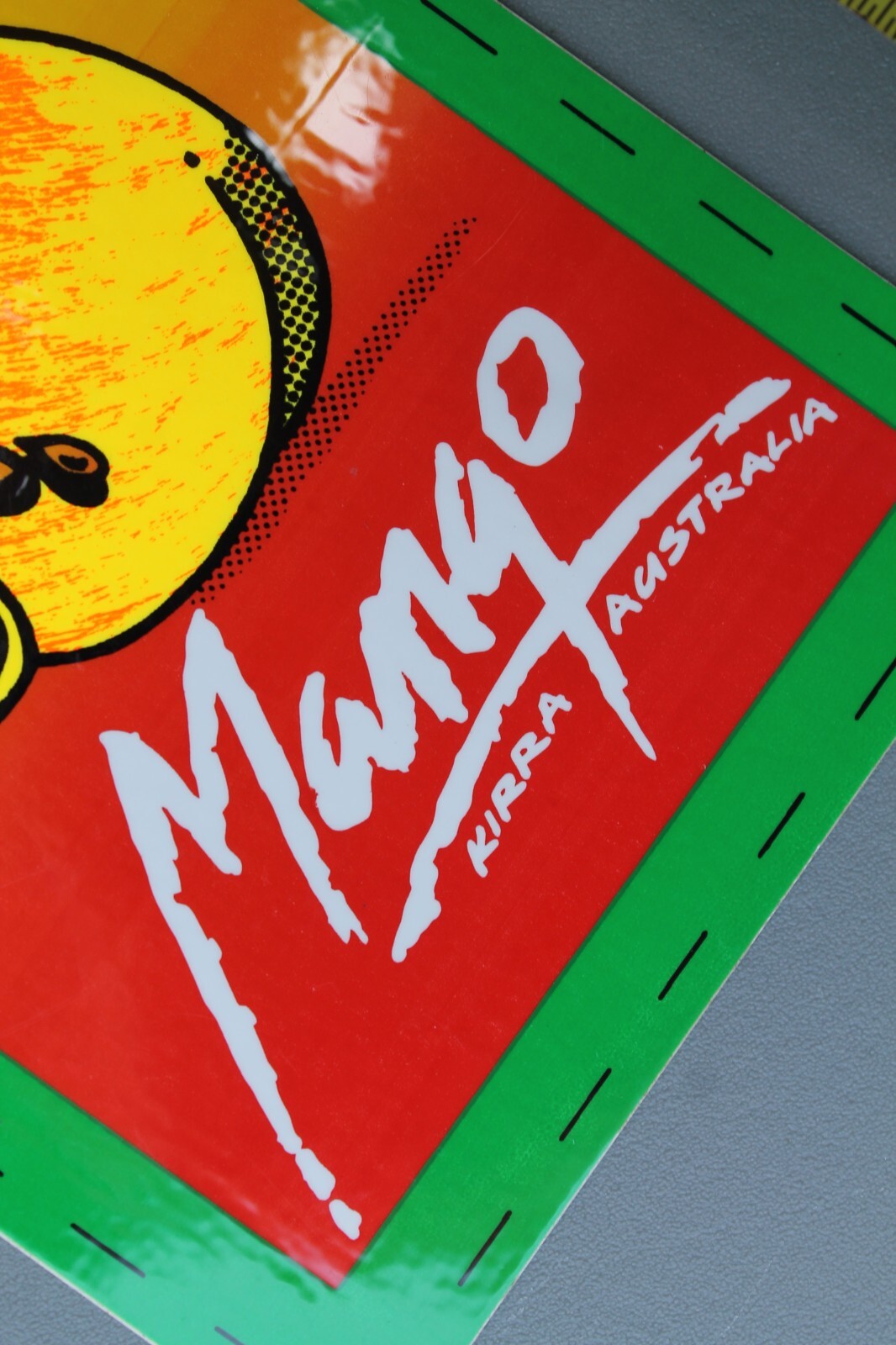 Mango Kirra Australia Neon Orange Green Surf 80’s V71C Vintage Surfing STICKER