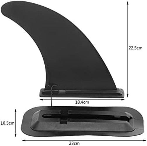 Lightweight PVC Paddle Board Fin with Clip – Easy Installation, 9.05″L x 4.13″W