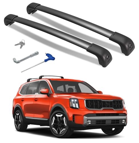 300lbs Roof Rack Cross Bars Compatible B.2019-2025 Kia Telluride S SX SX-P EX