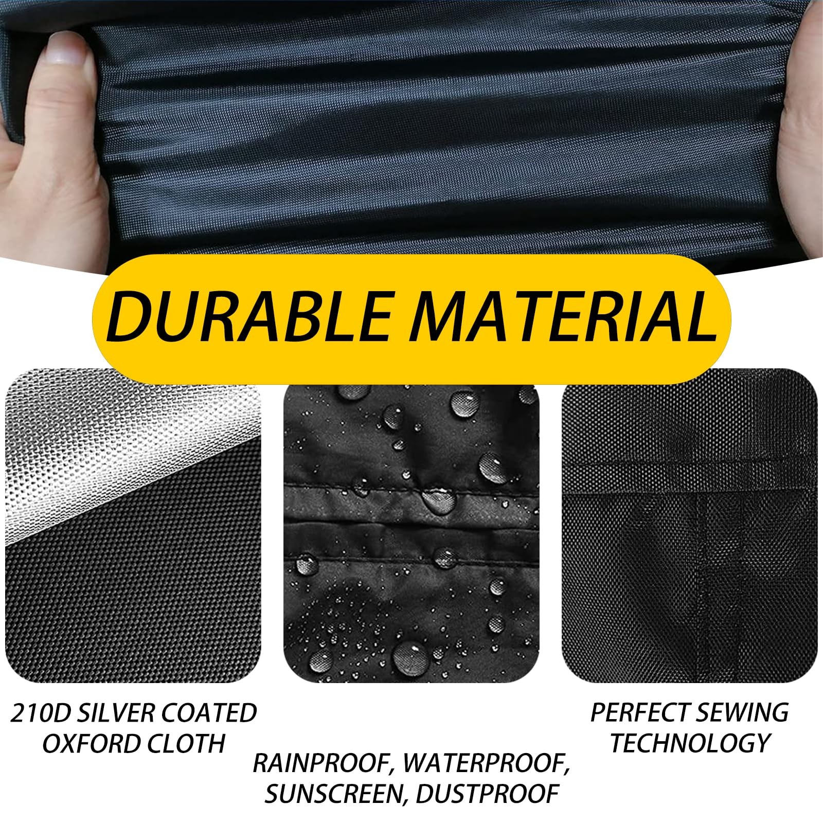 7 x 4Ft Rectangular Pool Cover for Above Ground Pool, Heavy-Duty Waterproof D…