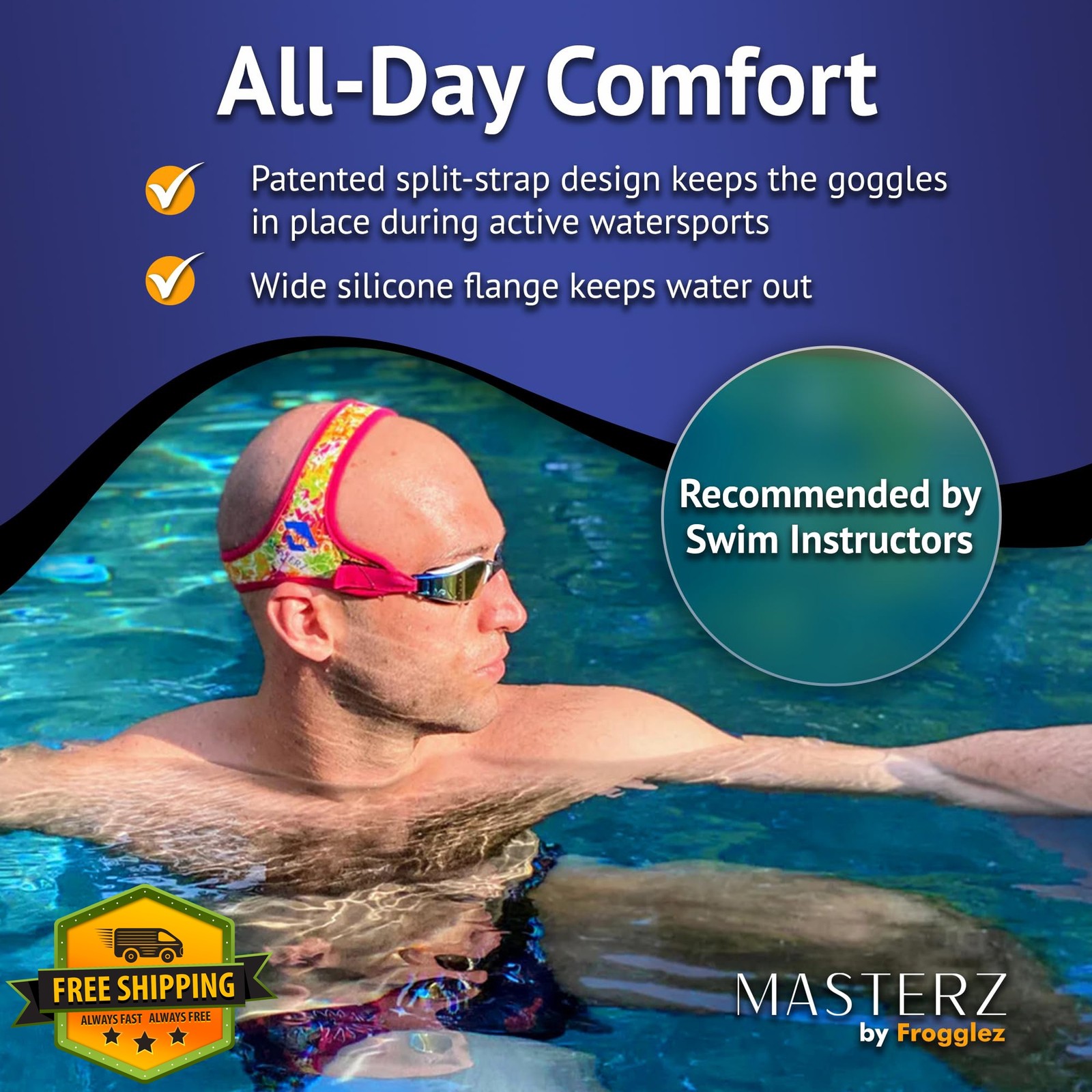 Frogglez Masterz Swim Goggles Black