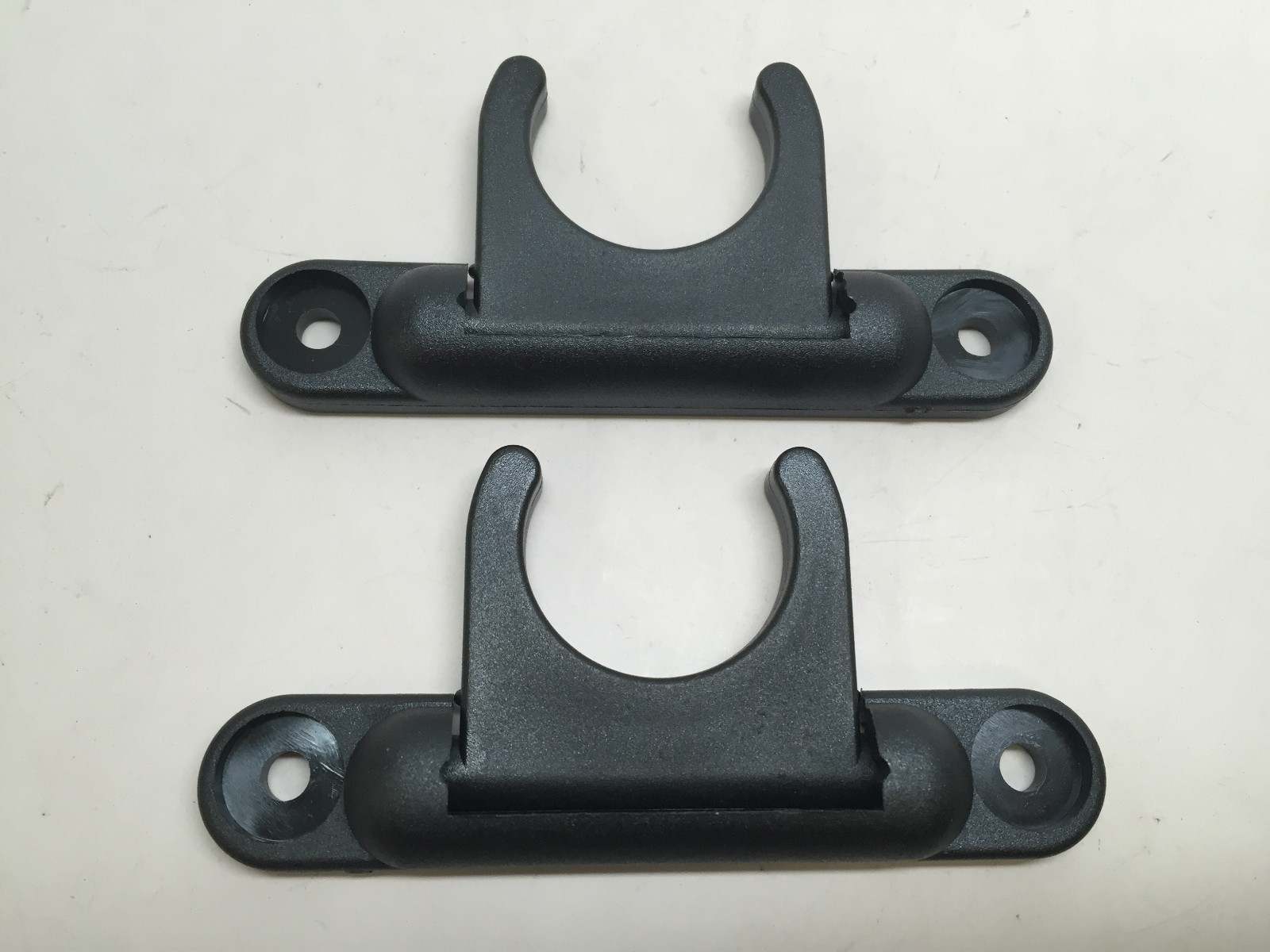 MARINE BOAT CANOE KAYAK PAIR OF BLACK NYLON FOLDING PADDLE CLIP 1-1/4″ DIAMETER