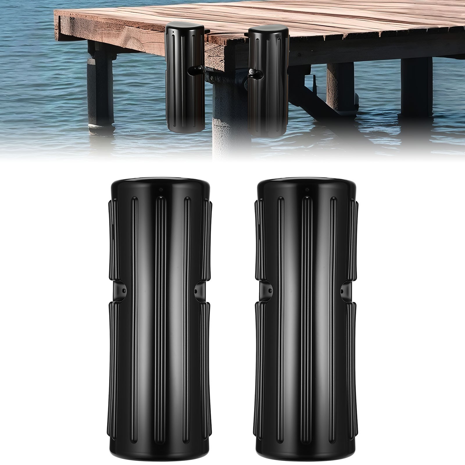 KEMIMOTO 2PCS Dock Bumpers Boat Dock Bumpers Marine Fenders for Edge or Side