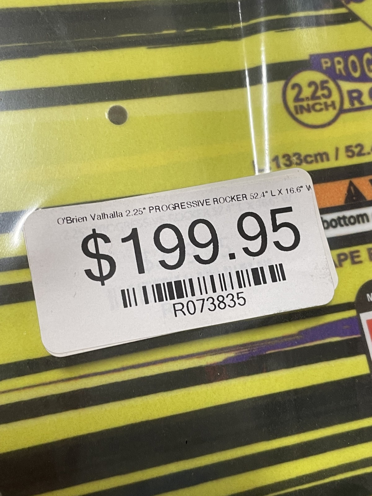 O’BRIEN VALHALLA 133CM PROGRESSIVE ROCKER WAKEBOARD YELLOW / BLACK / PURPLE
