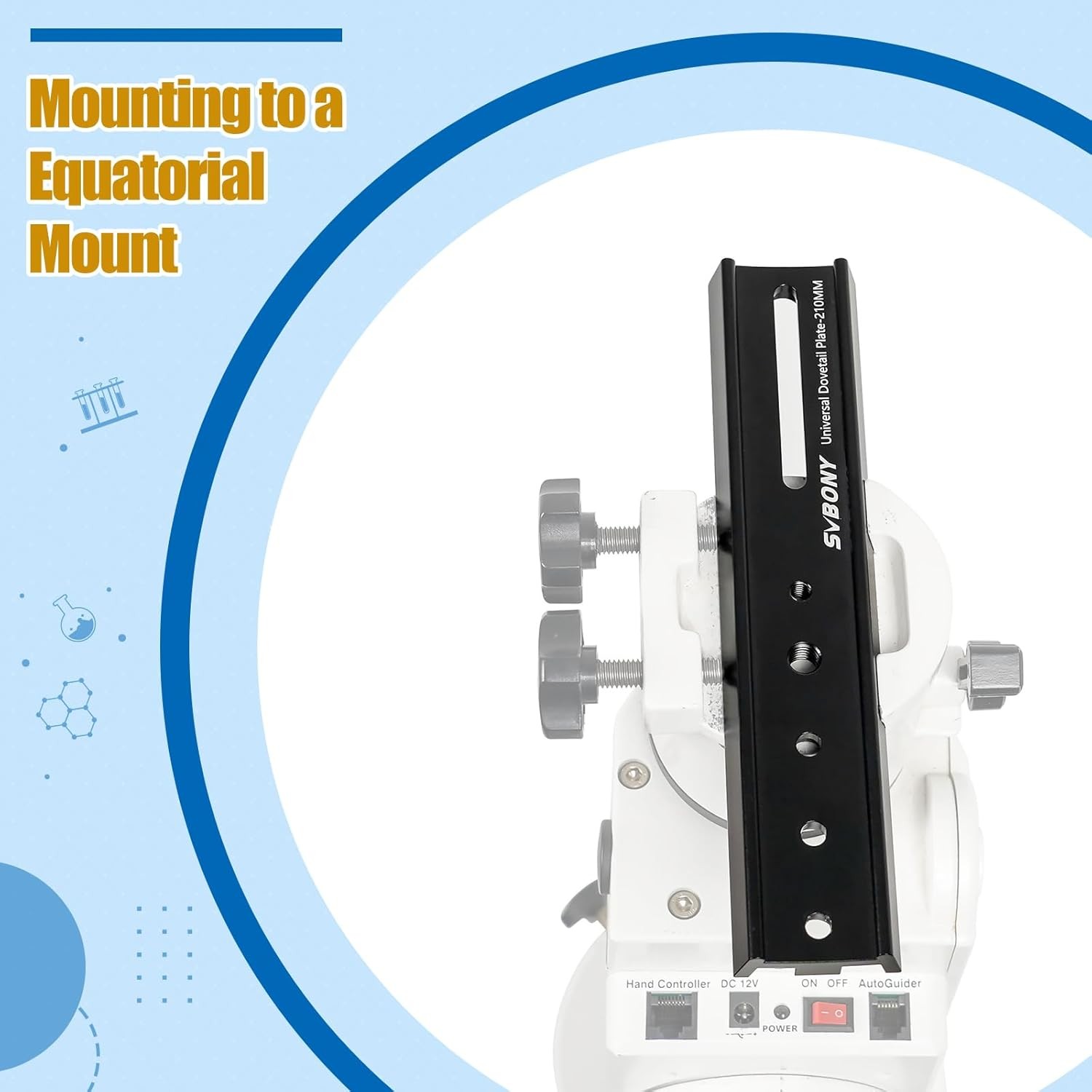SVBONY SV219 Dovetail Mount Plate, 210mm 8.26 inches Universal Black