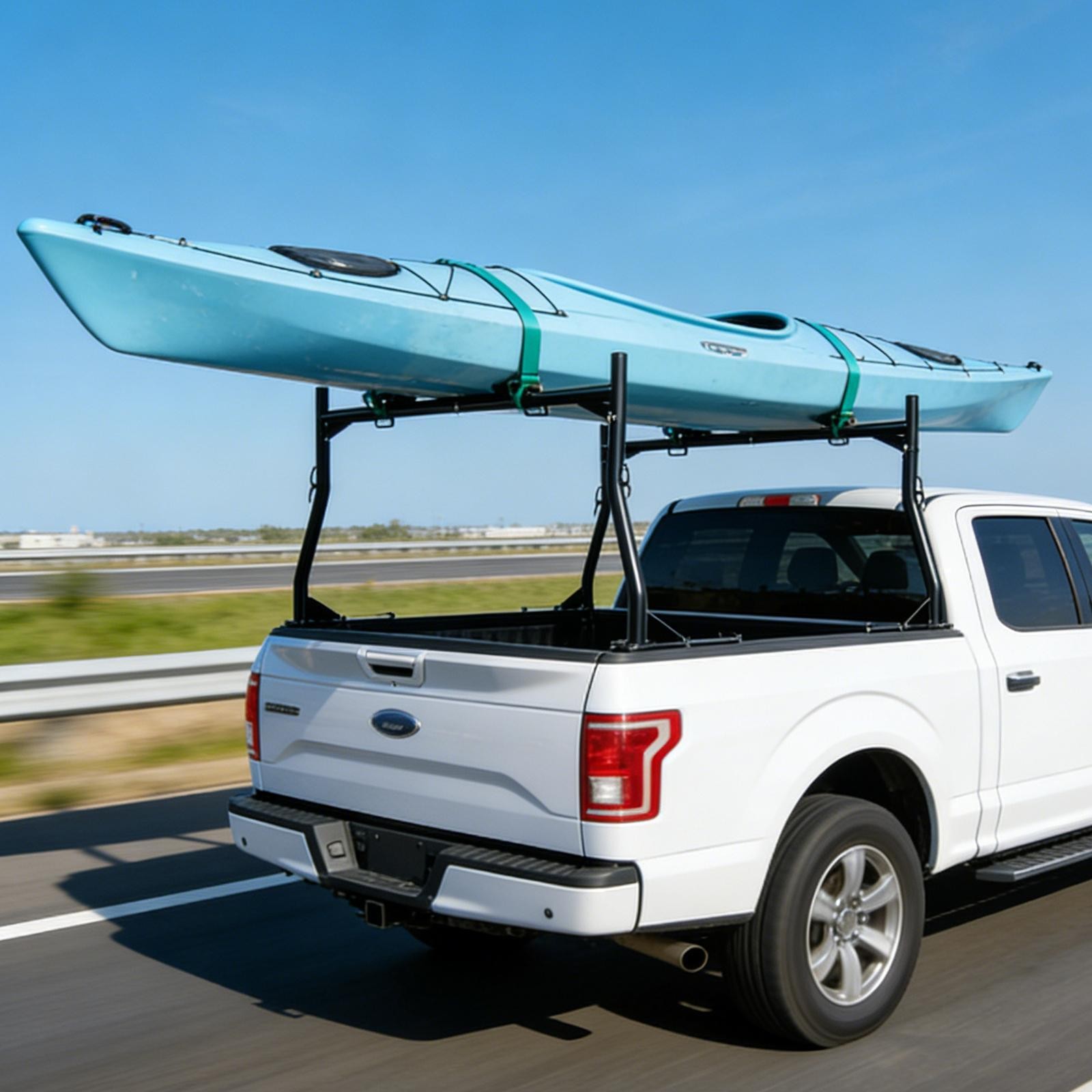 Universal Adjustable Pick up Truck Bed Ladder Rack Lumber Utility Kayak 800lbs