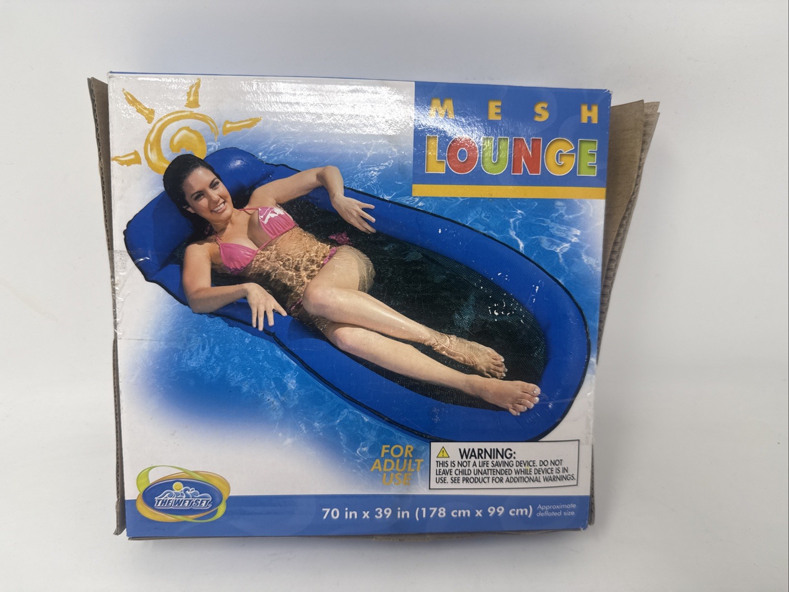 Intex The Wet Set Mesh Lounge 70″x 39” Pool Float 2010 #58833E