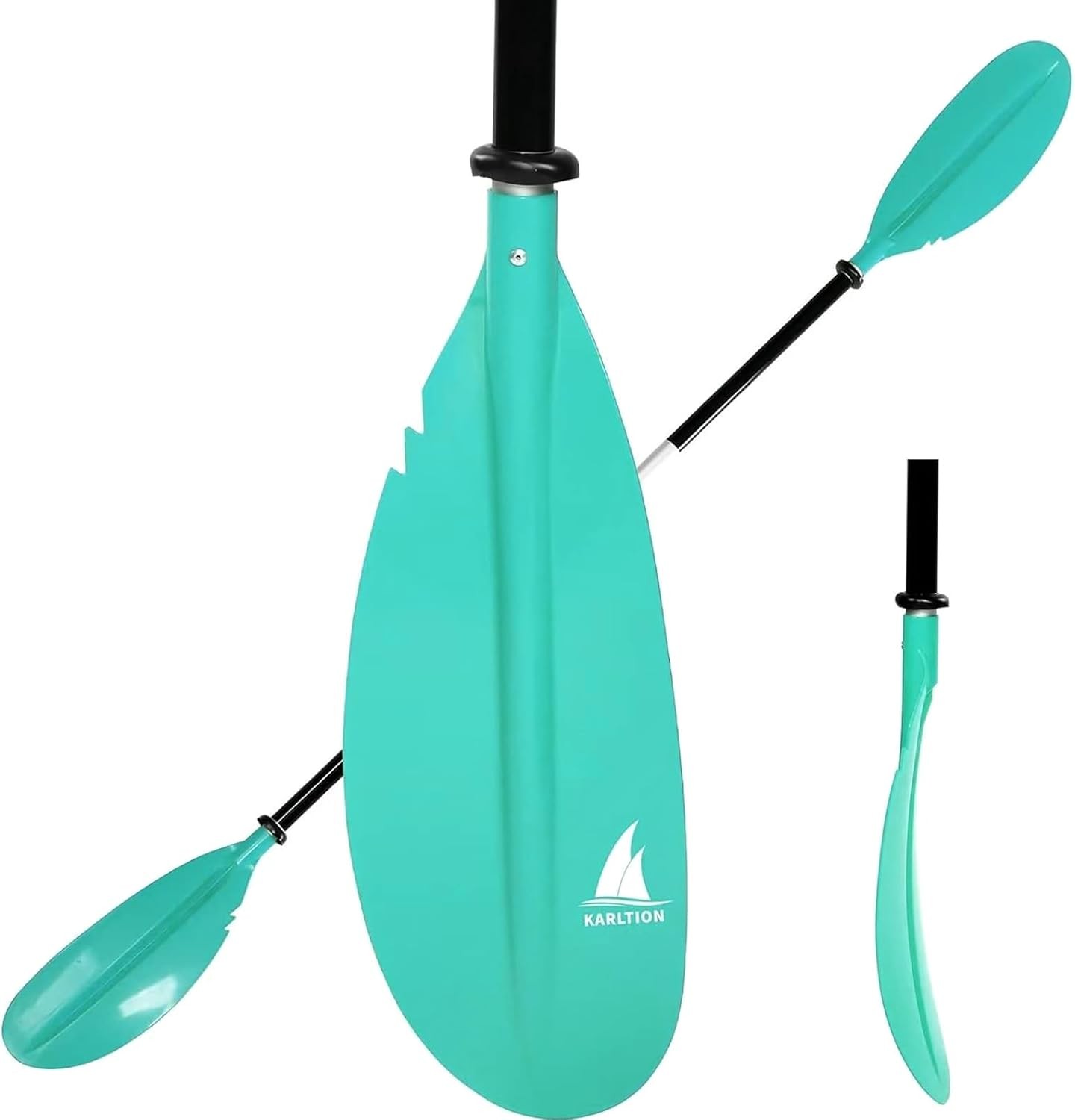 Karltion Kayak Paddle – Adjustable 2 Pieces Aluminum Alloy Shaft with Glass Fibe