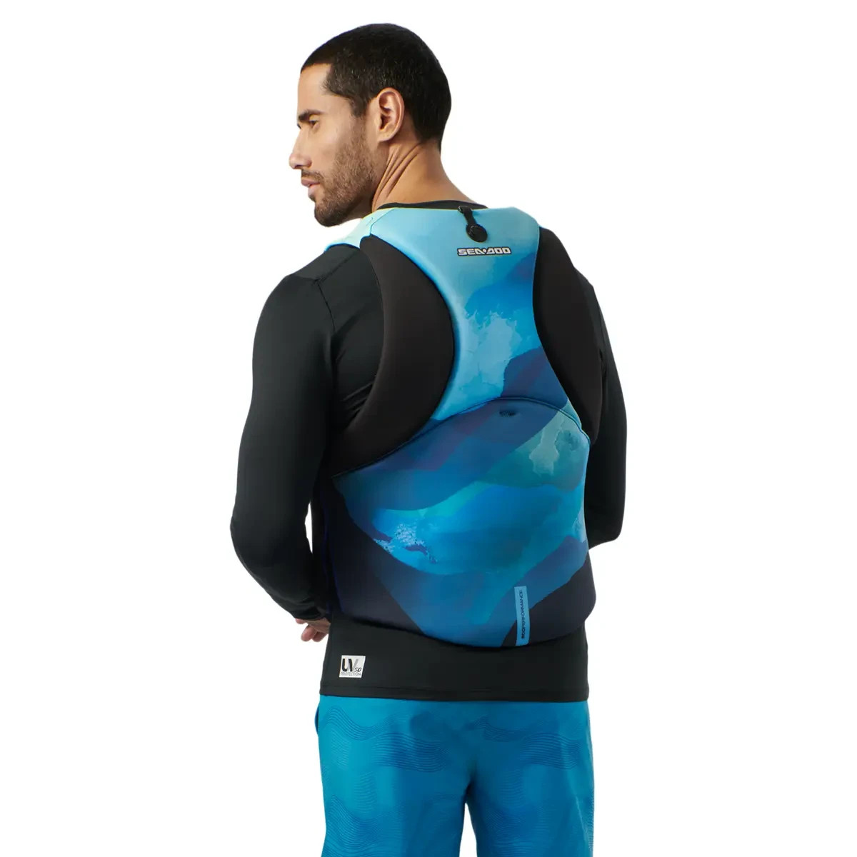 SEA-DOO AIRFLOW SUNSET PWC UNISEX MEN-XL / WOMEN-2XL LIFE JACKET PFD BLUE