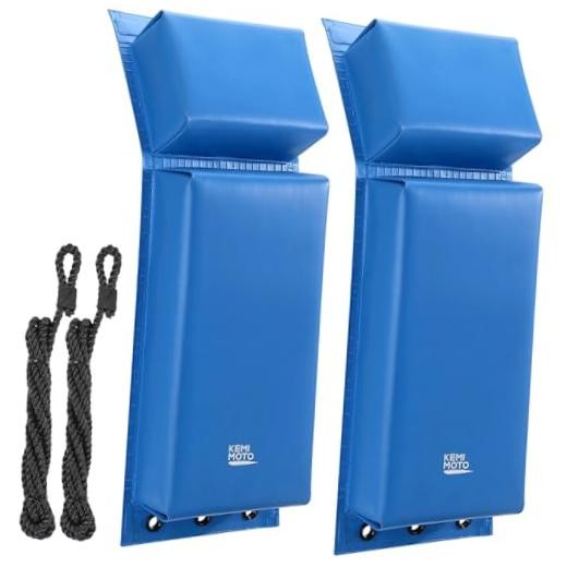PWC Boat Fenders, 2 Pack Boat Bumpers for Jet Ski, Boat Fenders 18inx6.5″ Blue