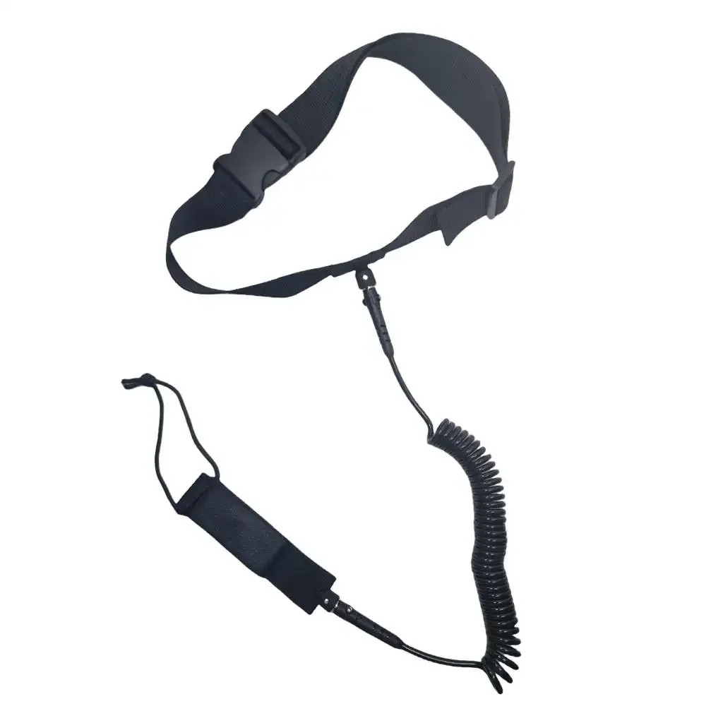 SUP Waist Coiled Leash Surfing Chest Strap Safety Hip Belt Leash