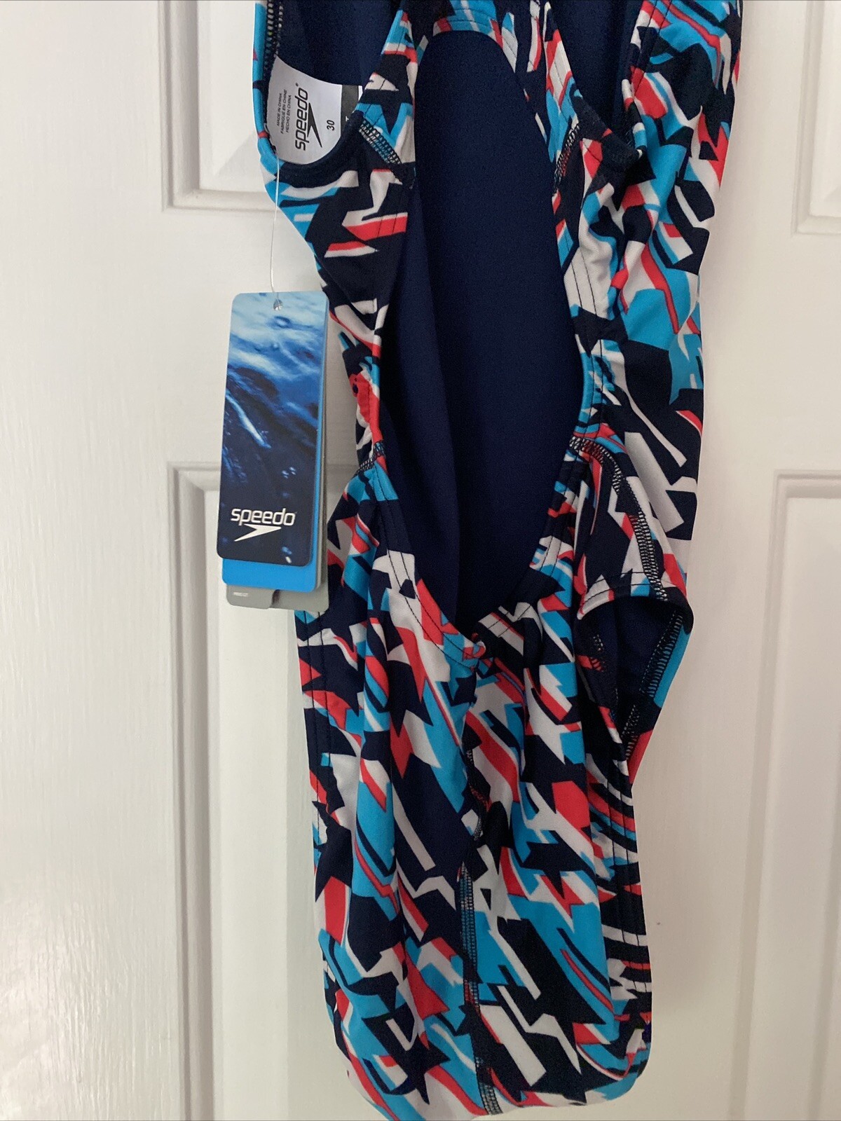 Speedo Women’s Swimsuit Pro LT Size 30 Navy Red White NWT $54