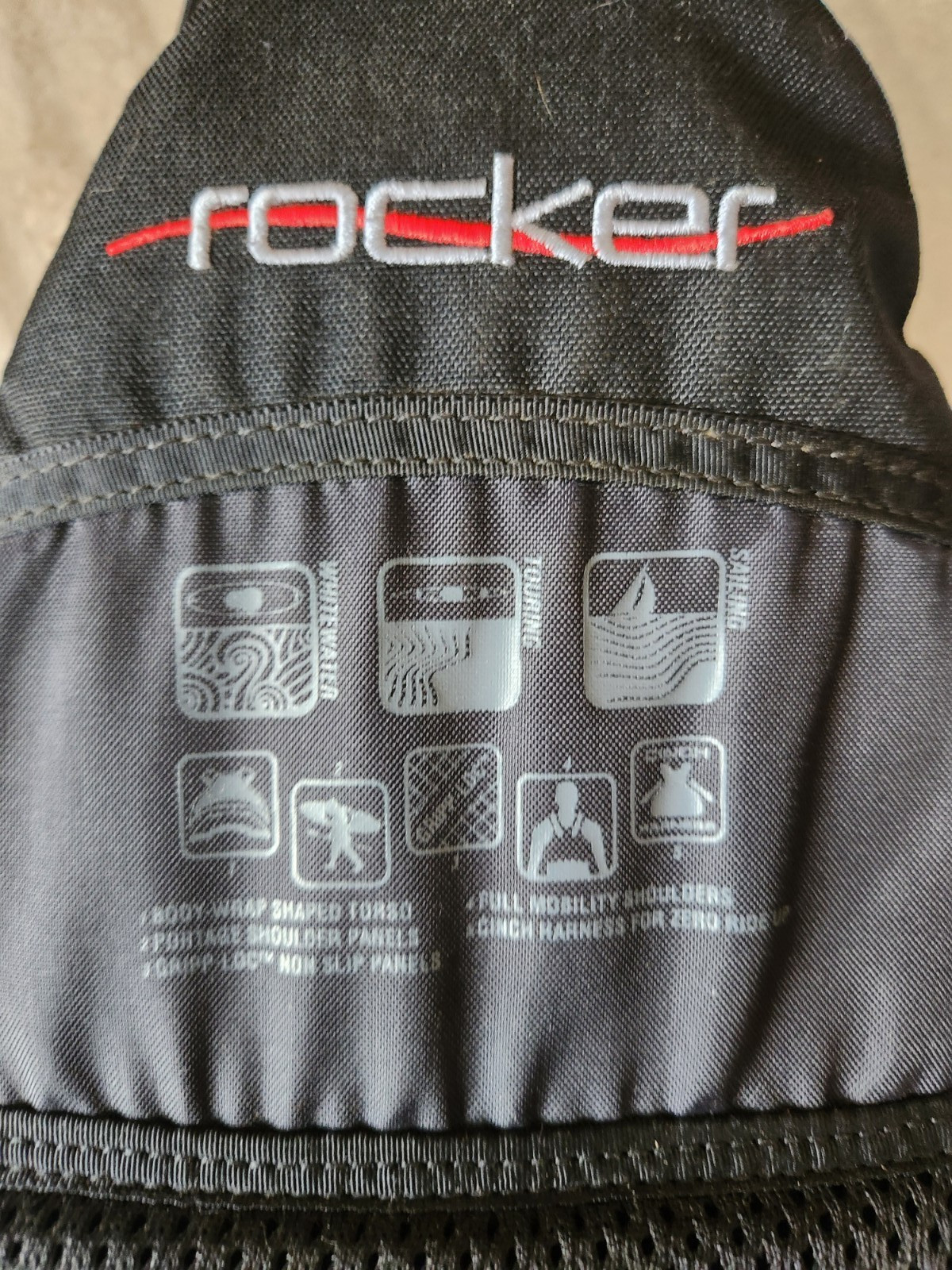 Stohlquist Rocker Men’s PFD Life Jacket – L/XL Black/Red Trim (Model 7002)