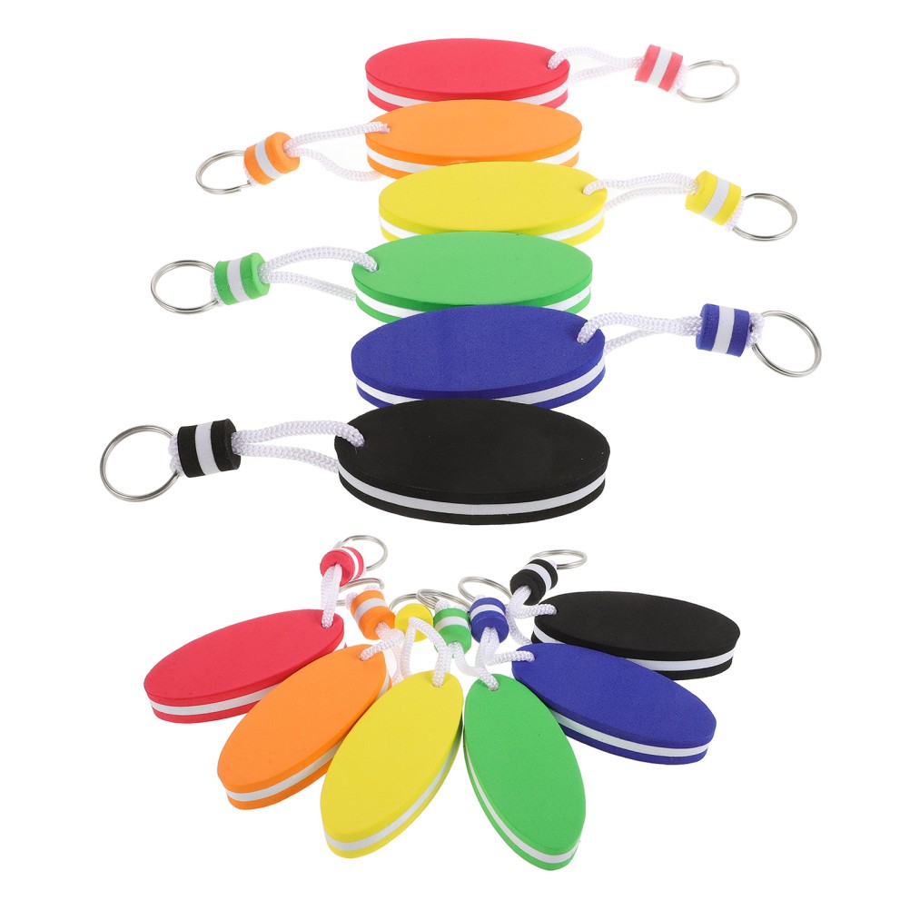 12Pcs Durable Foam Surfboard Keychain Floating Buoy for Boating Outdoor Sports