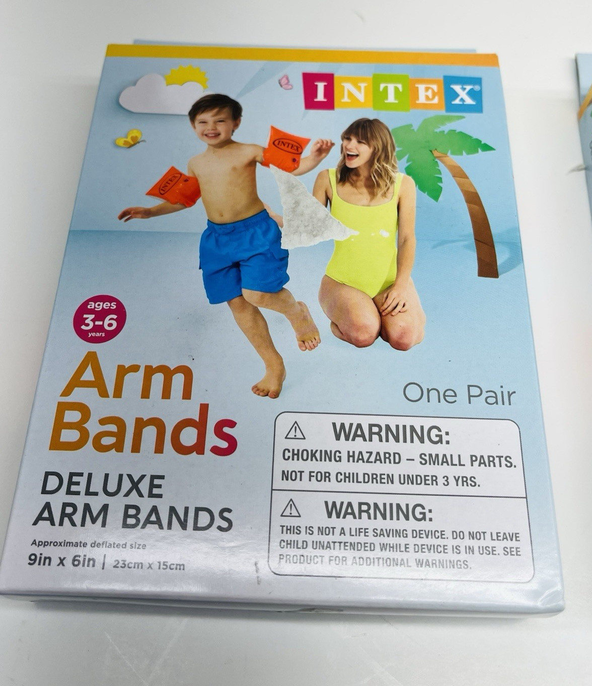 Intex Deluxe Kids Large Inflatable Swimming Arm Bands Age 6 – 12 years Lot of 2
