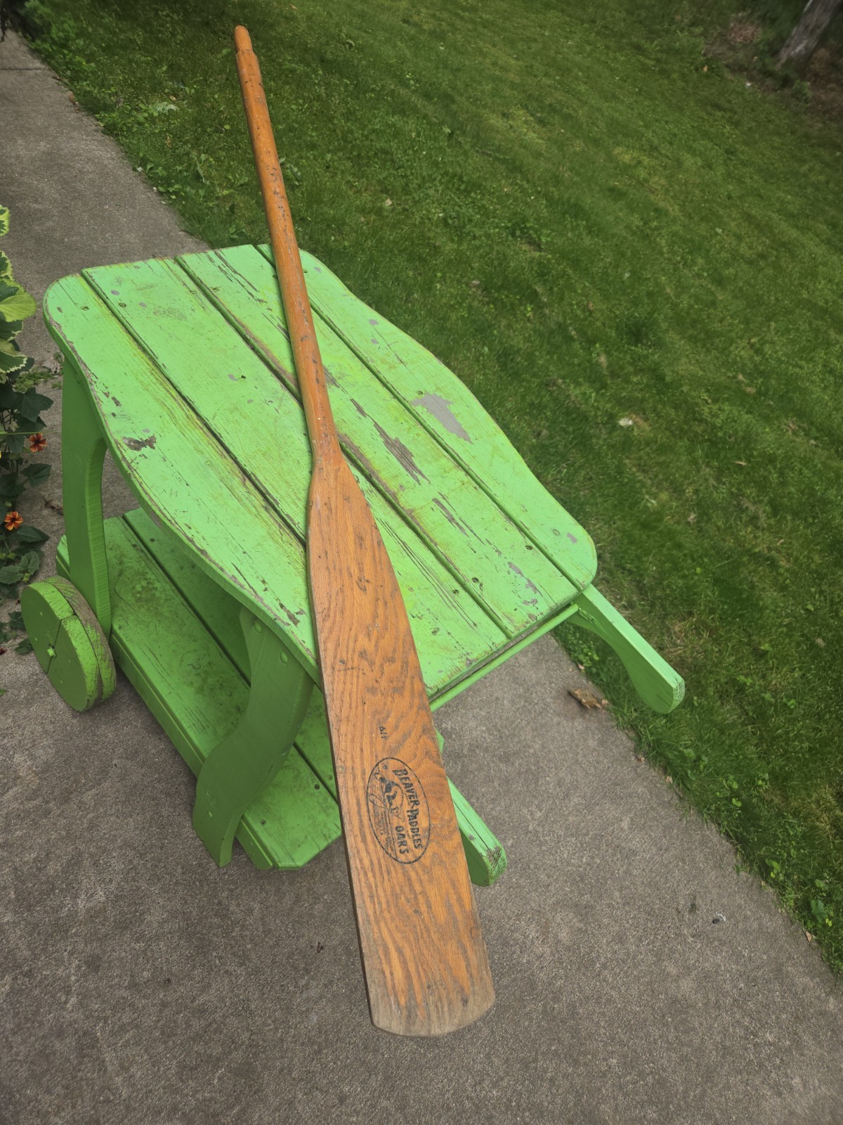Vintage 6′ Boat Oar Beaver Brand Leatherwood Mfg.,clarksville TN