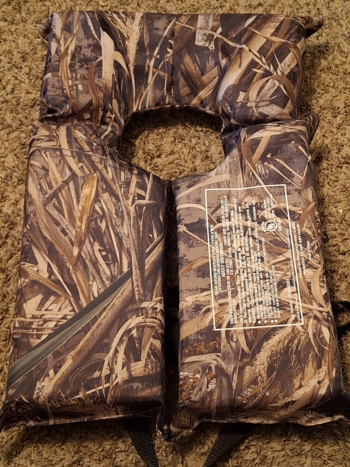 Real Tree Camo MAX5 Near Shore Personal Flotation Device Over 90lbs. Lot of 4.