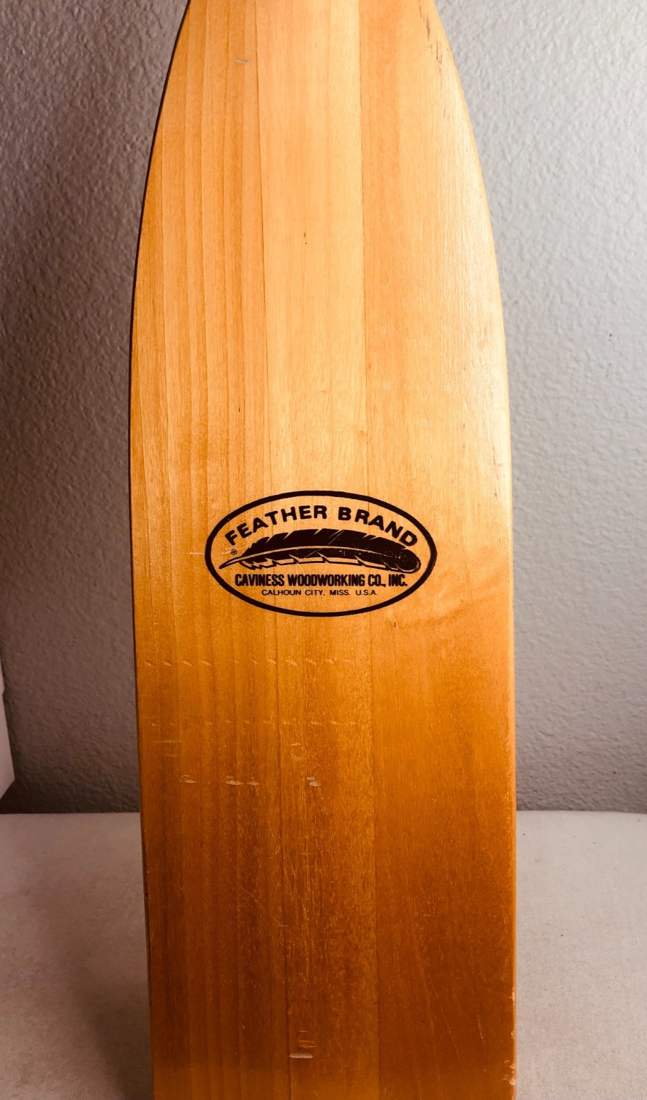 Feather Brand Canoe Paddle 58 1/2″ Long Caviness Woodworking Co.