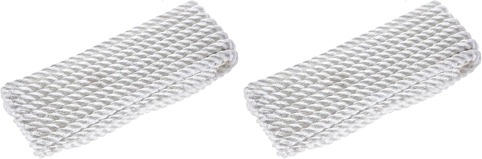 White Nylon Dock Line 1/2 x 15 ft 3 Strand Twisted Boat Mooring Rope