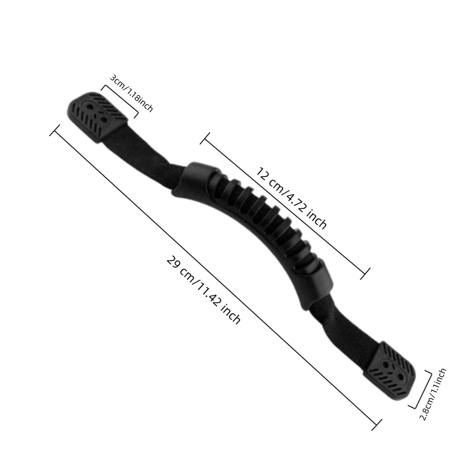 Aissmmeio 2 Pack Kayak Handles, Replacement 11.2″L x 0.98″W, Black