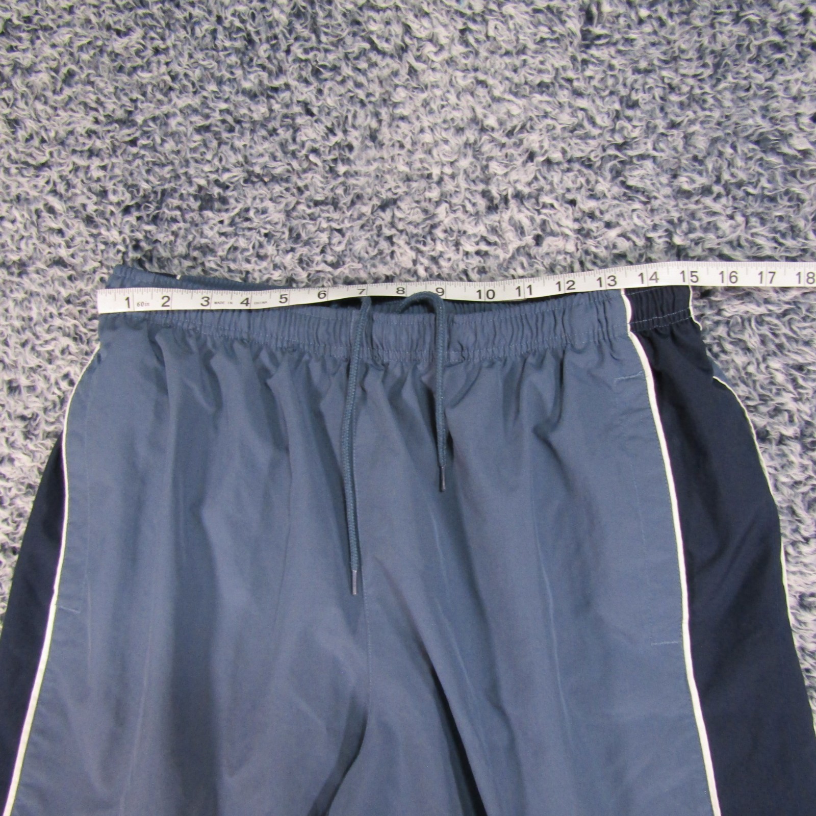 Nike Mens Swim Trunks Shorts GrayBlue Drawstring Pockets Casual Activewear Large