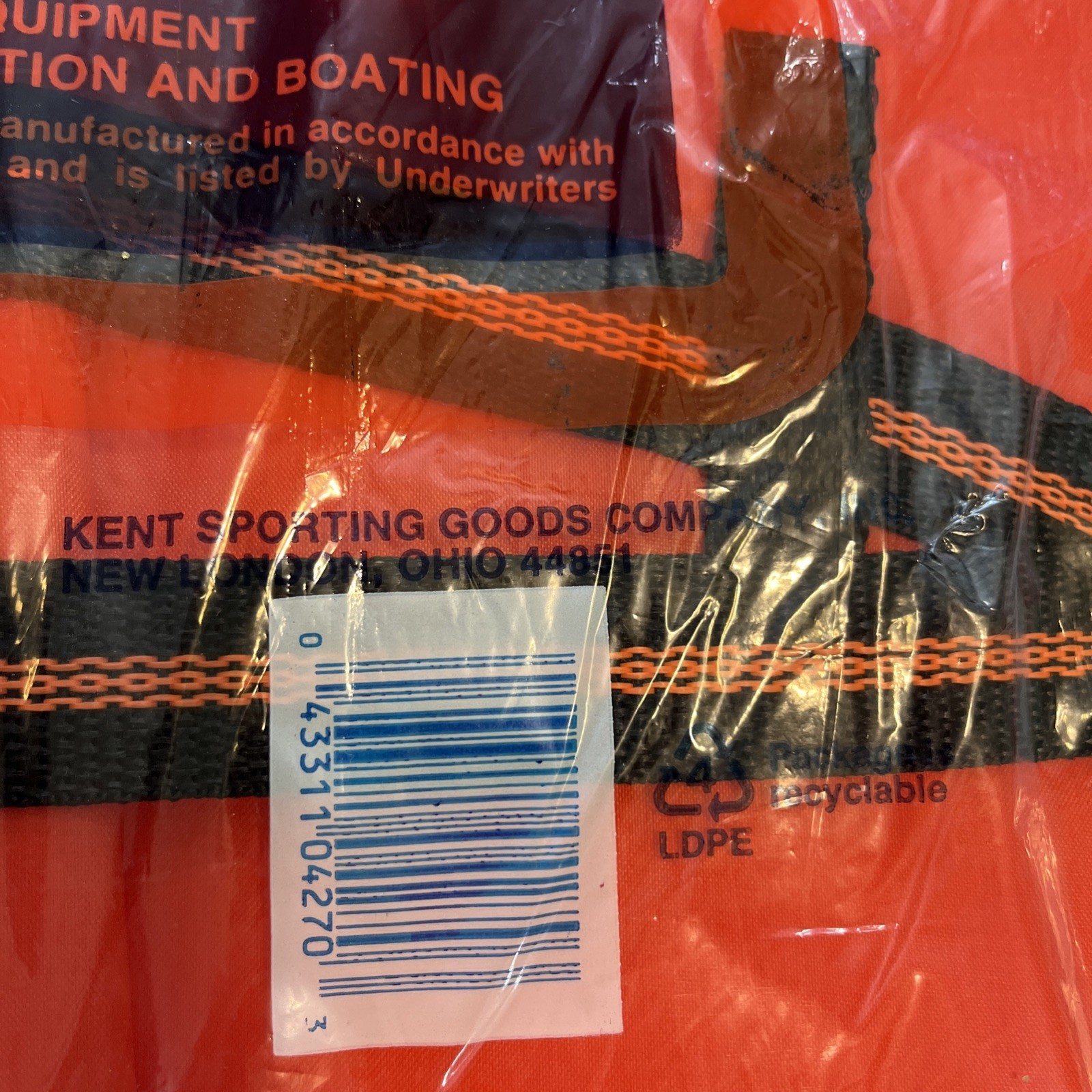 Adult’s Kent Buoyant Life Vest Over 90 lbs Neon Orange TYPE 2-P.F.D USA (4)