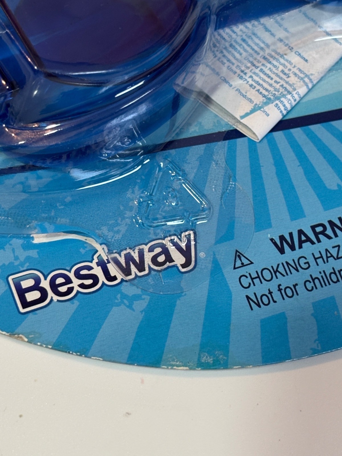 H2O Go Bestway Ocean Wave Goggles Ages 7+ Blue UV Protection Polycarbonate Lense