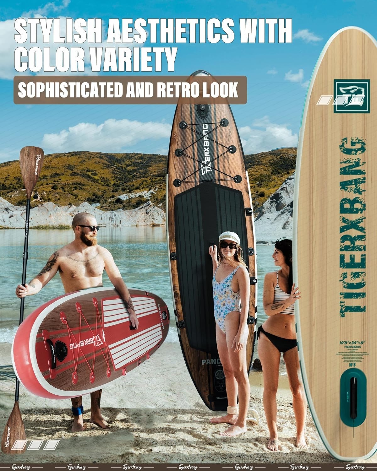 TIGERXBANG Paddle Board, 10.8′ Stand Up Paddle Board with Premium Complete In…