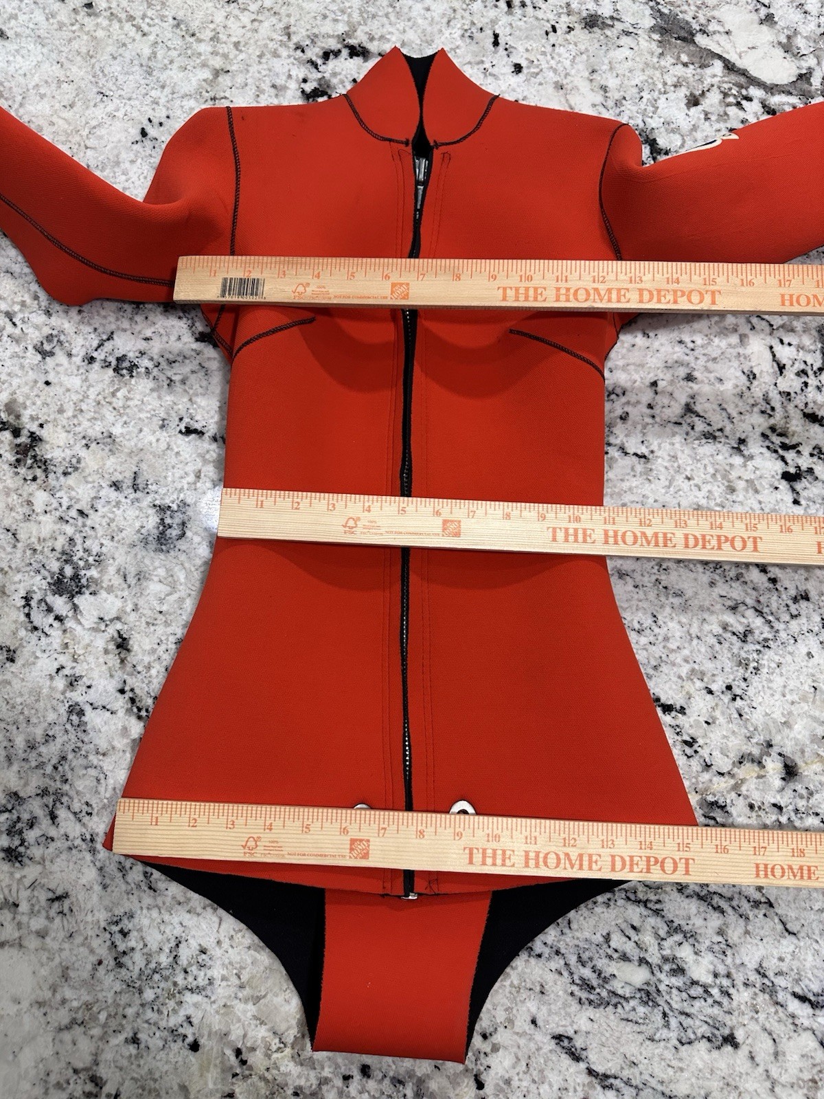 VTG Parkway Custom 3 Piece Scuba Dive Suit Beavertail Orange Neoprene Jacket Set
