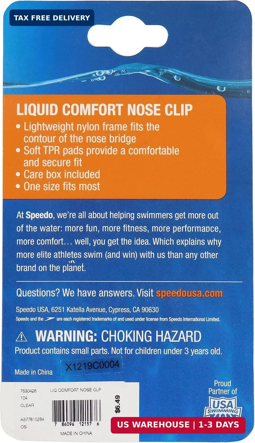 Speedo Unisex Swim Nose Clip Liquid Comfort