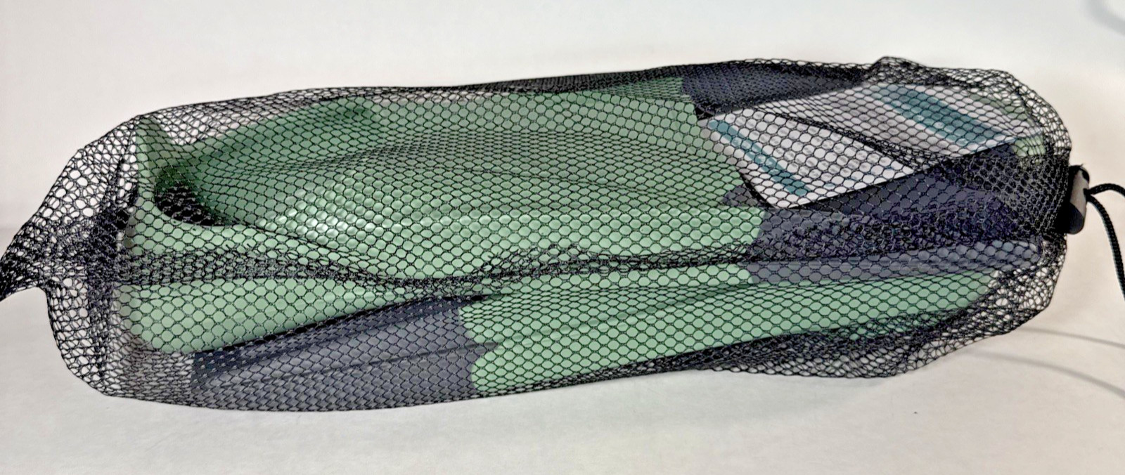 GINTENCO Snorkeling Swim Fins Size L 39-41 Sage Green Grey Mesh Bag