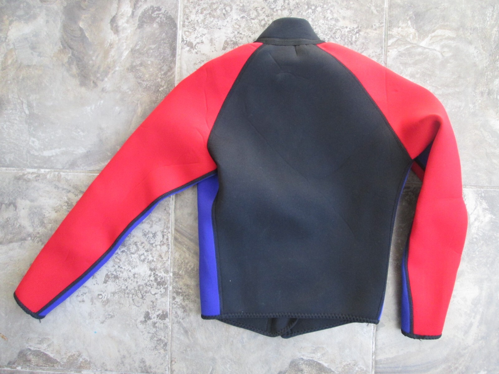 Wet Suit Youth Size 12 BARE JR Combo 2-Piece Black Red Blue Nylon Neoprene Surf