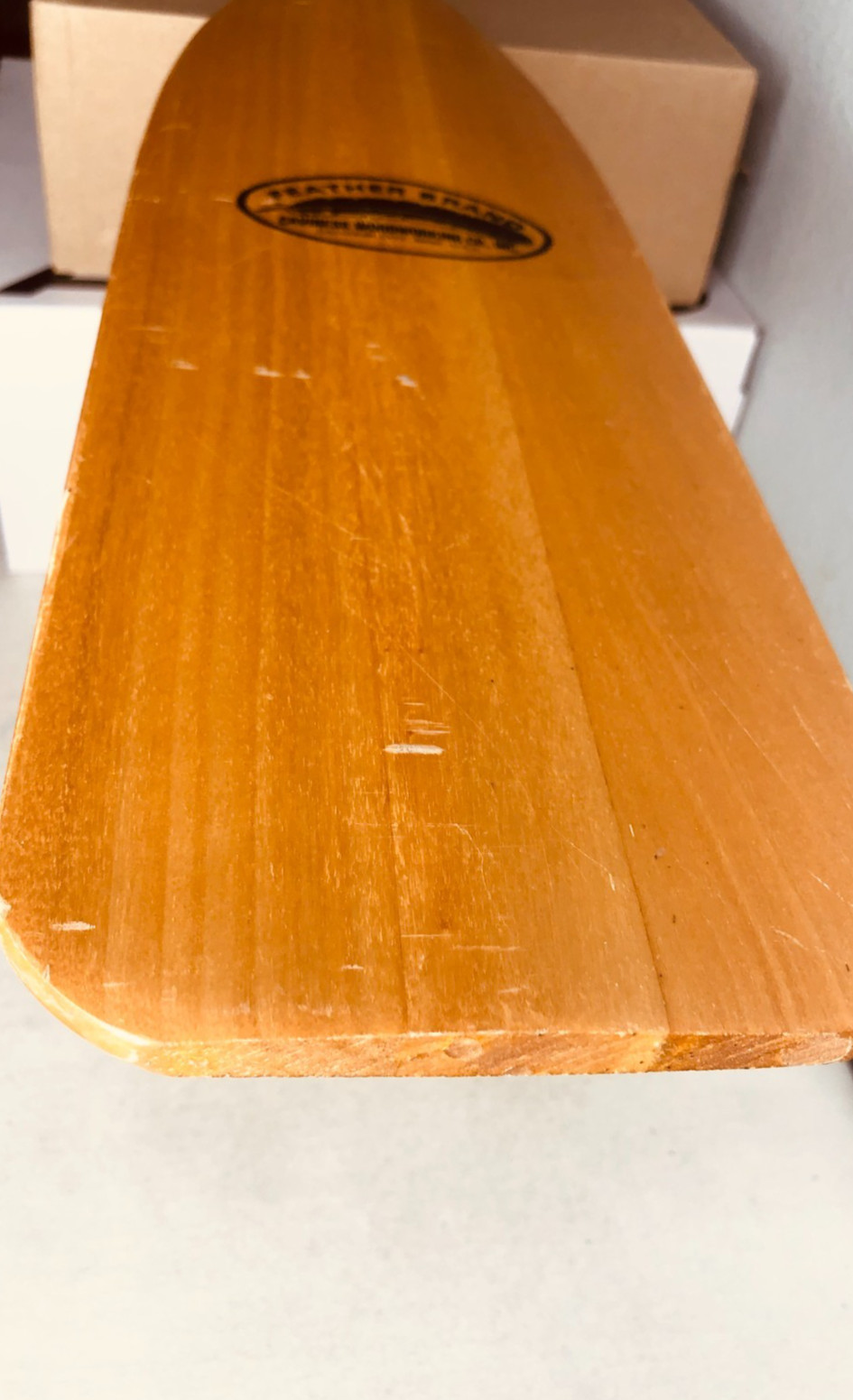 Feather Brand Canoe Paddle 58 1/2″ Long Caviness Woodworking Co.