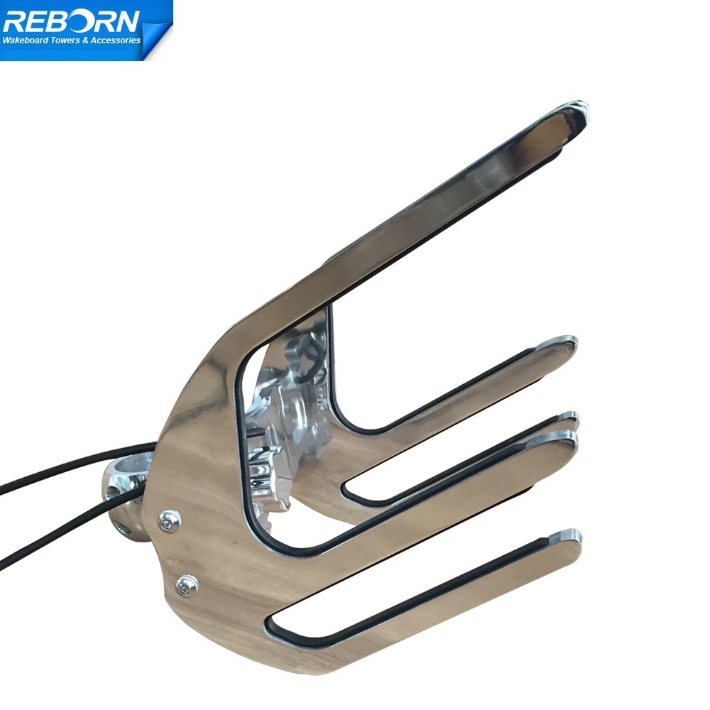 Reborn Pro 2 Quick Release Knee/Wakeboard Combo Tower Rack Polished + Rack Cover