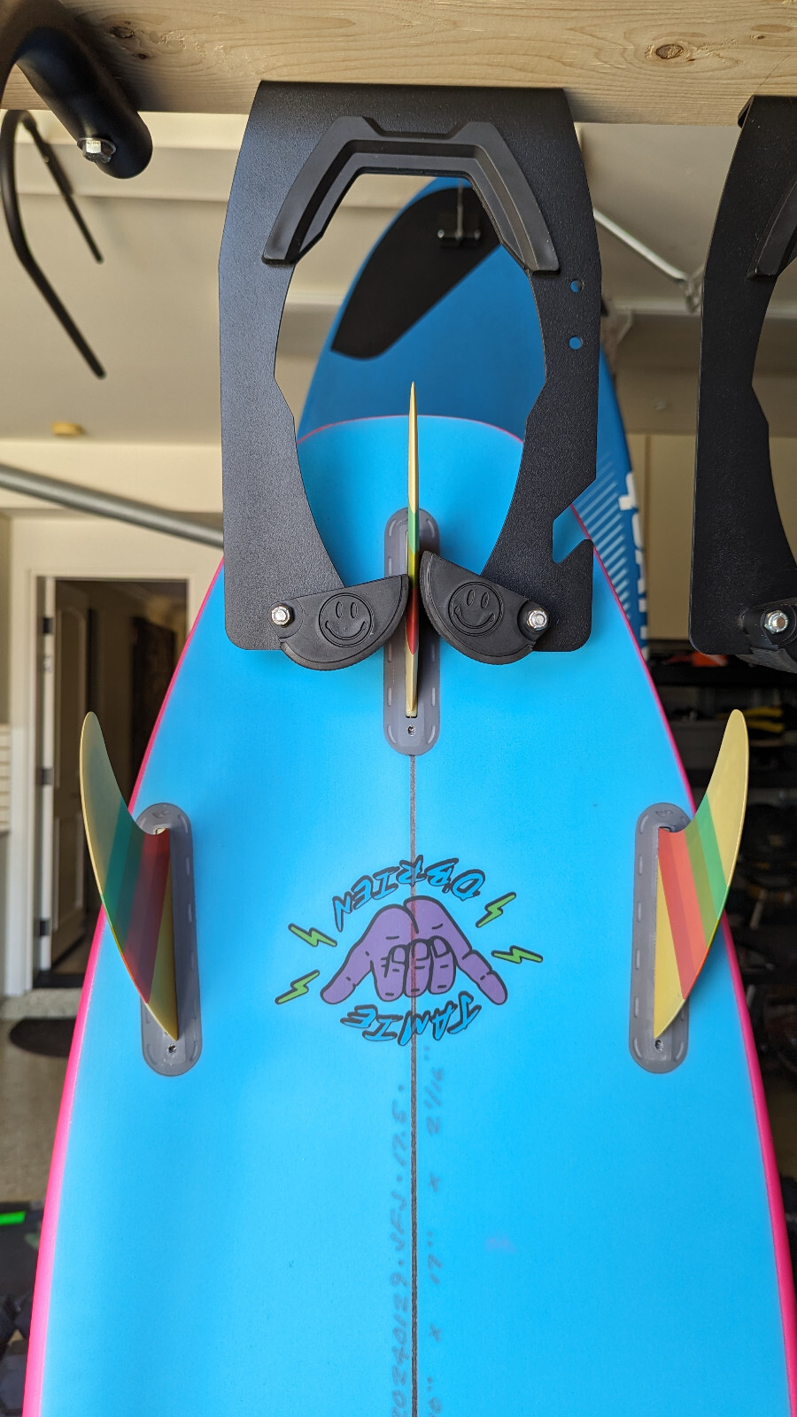 Surfboard Surf Rack Post or Wall Mount Vertical Storage