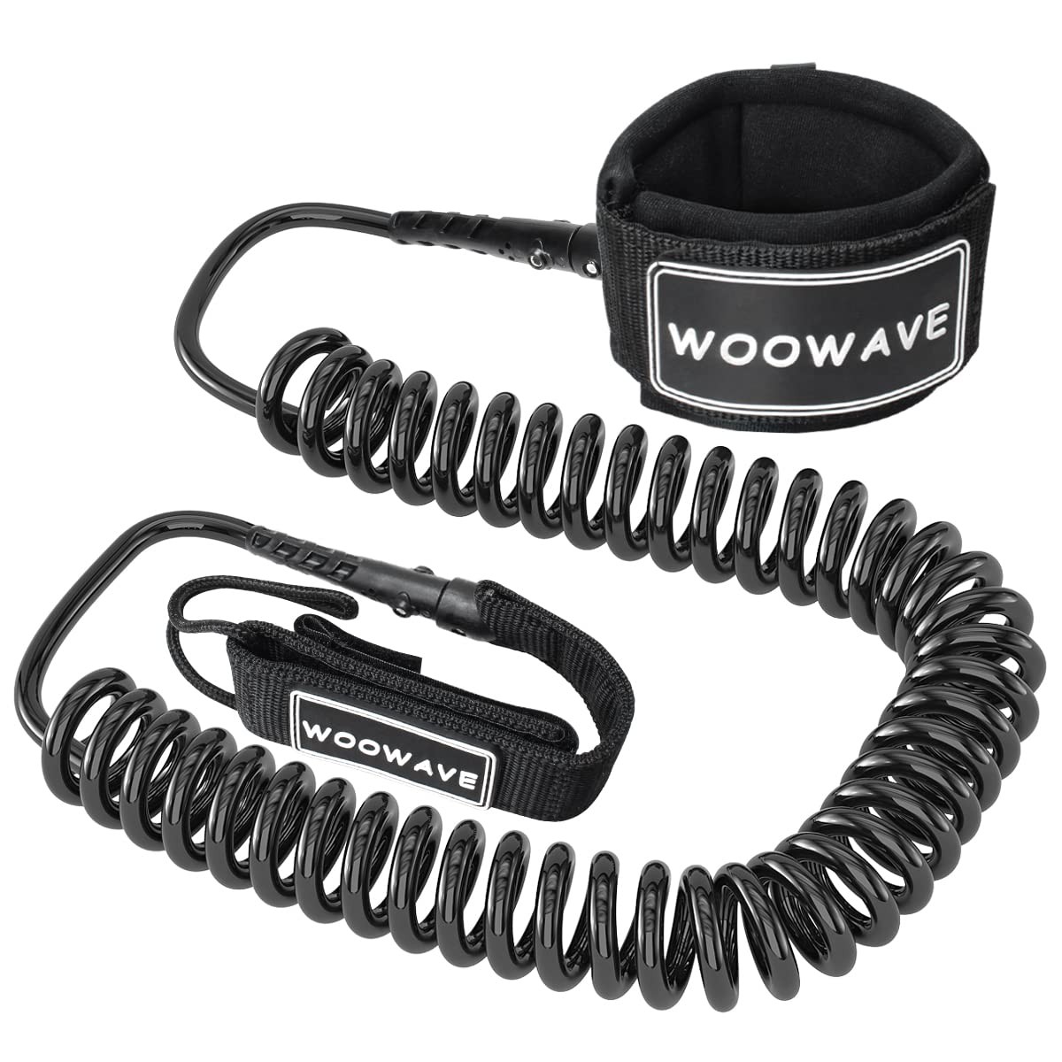 Coiled SUP Leash for Paddle Board 8/10ft with Waterproof Phone Case