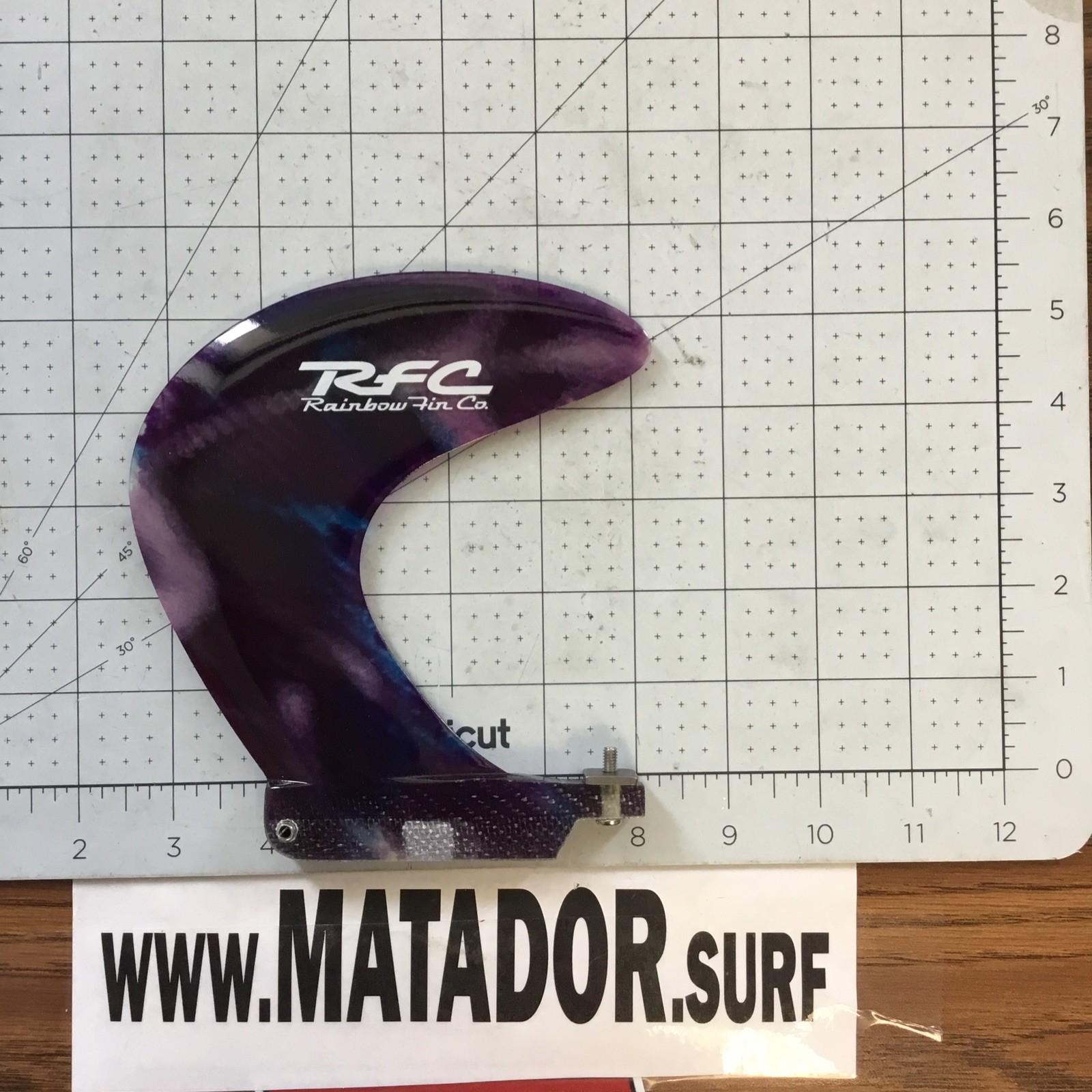 Rainbow surfboard fin 5.5” Garret Spencer Model surf surfing New
