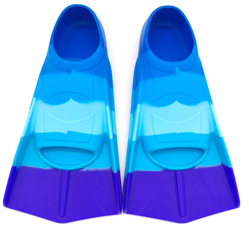 Size XXXXS (US Kids 5.5-7.5) Silicone Swimming Training Fin, non slip – Blue