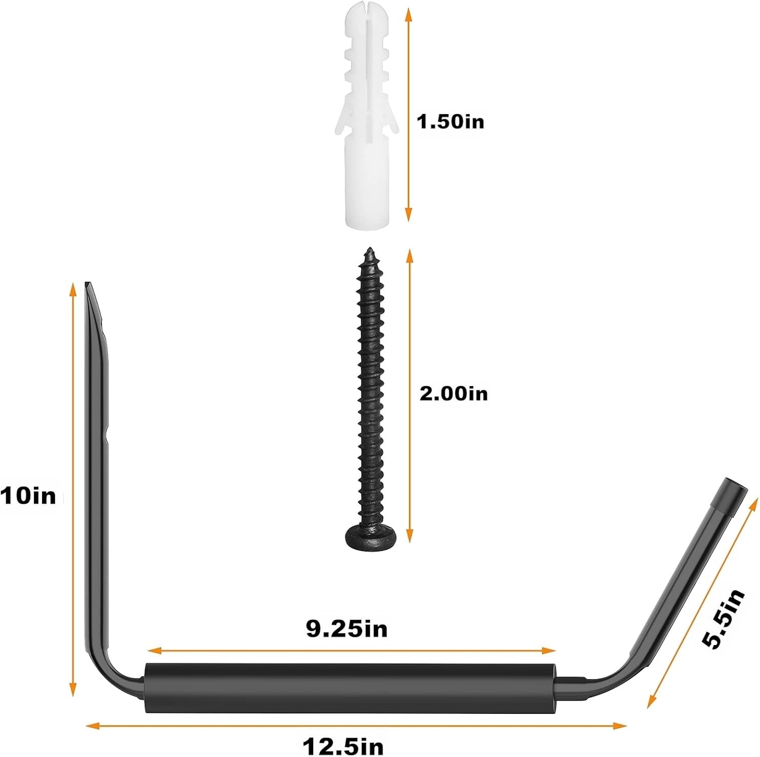 Kayak Wall Mount Rack 4-Pack Metal Garage Utility Hanger Paddleboard Ski