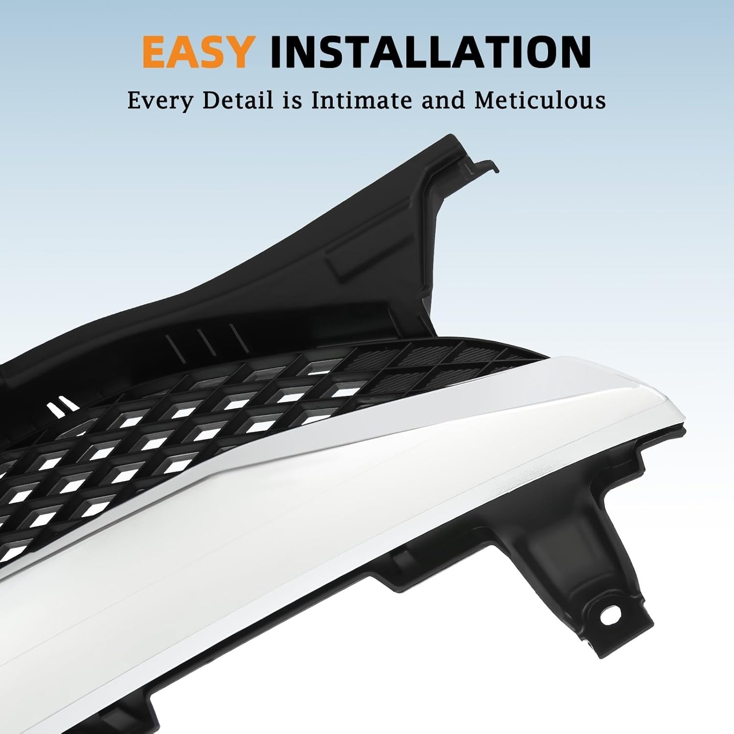 Front Bumper Grille Grill Gloss Compatible With 2009-2011 Honda Civic Sedan Blac