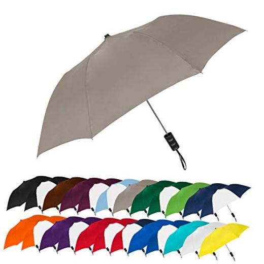 Spectrum Popular Style 15″ Automatic Open Umbrella Light Weight Travel (Gray)