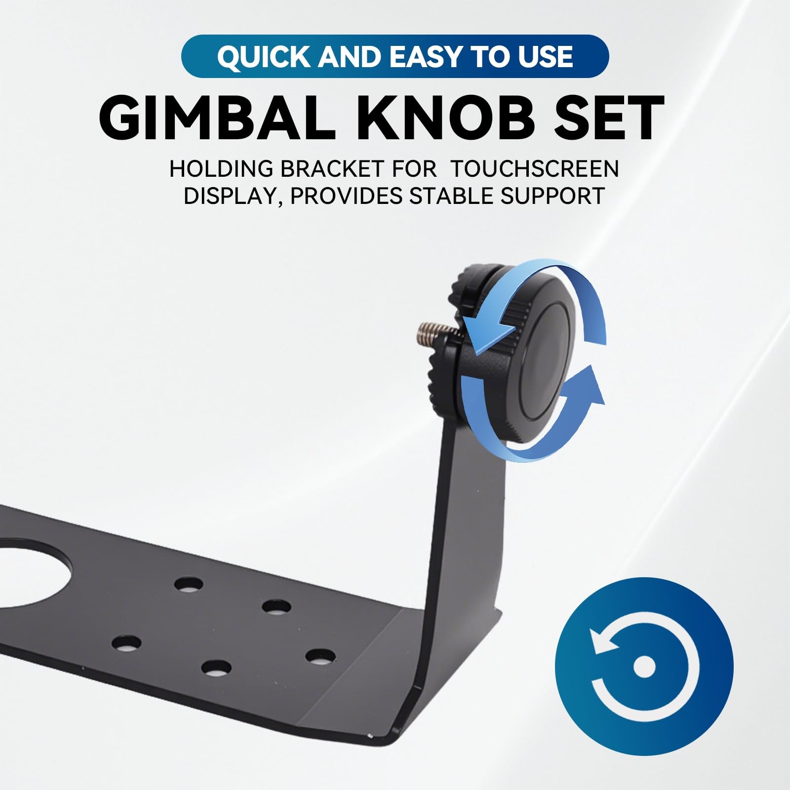 000-11020-001 Gimbal Bracket with Knobs Fits Lowrance 9” HDS Gen2 black