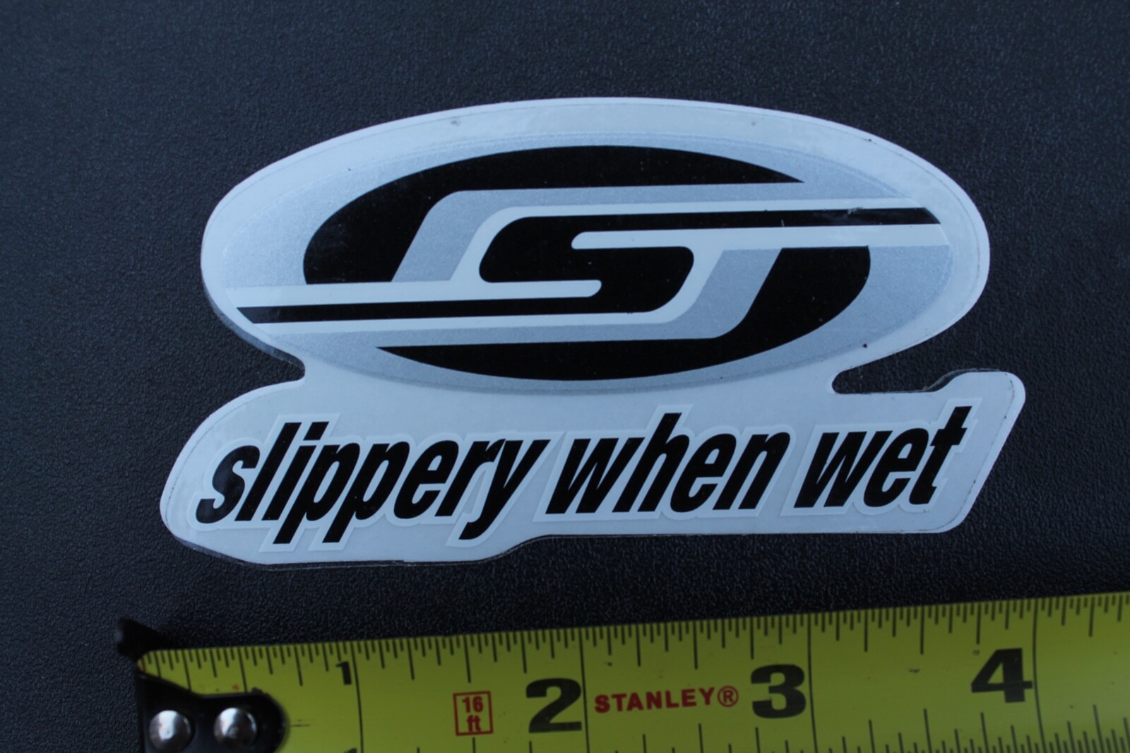 Slippery When Wet Silver Black Surfboards Clothing V33A Vintage Surfing STICKER