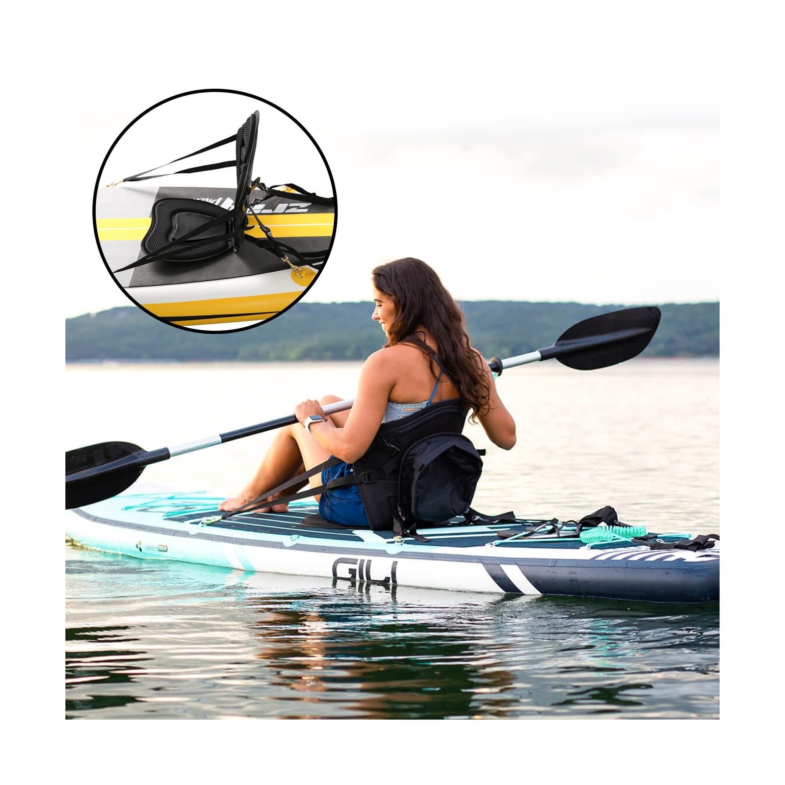 HLOGREE Kayak Seats – 1/2 Pck, Thicken Padded Seat Cushion with Back Support,…